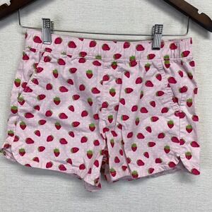 Lincoln Outfitters Girls Youth Shorts Size 14 Pink Strawberry Print Cotton Blend